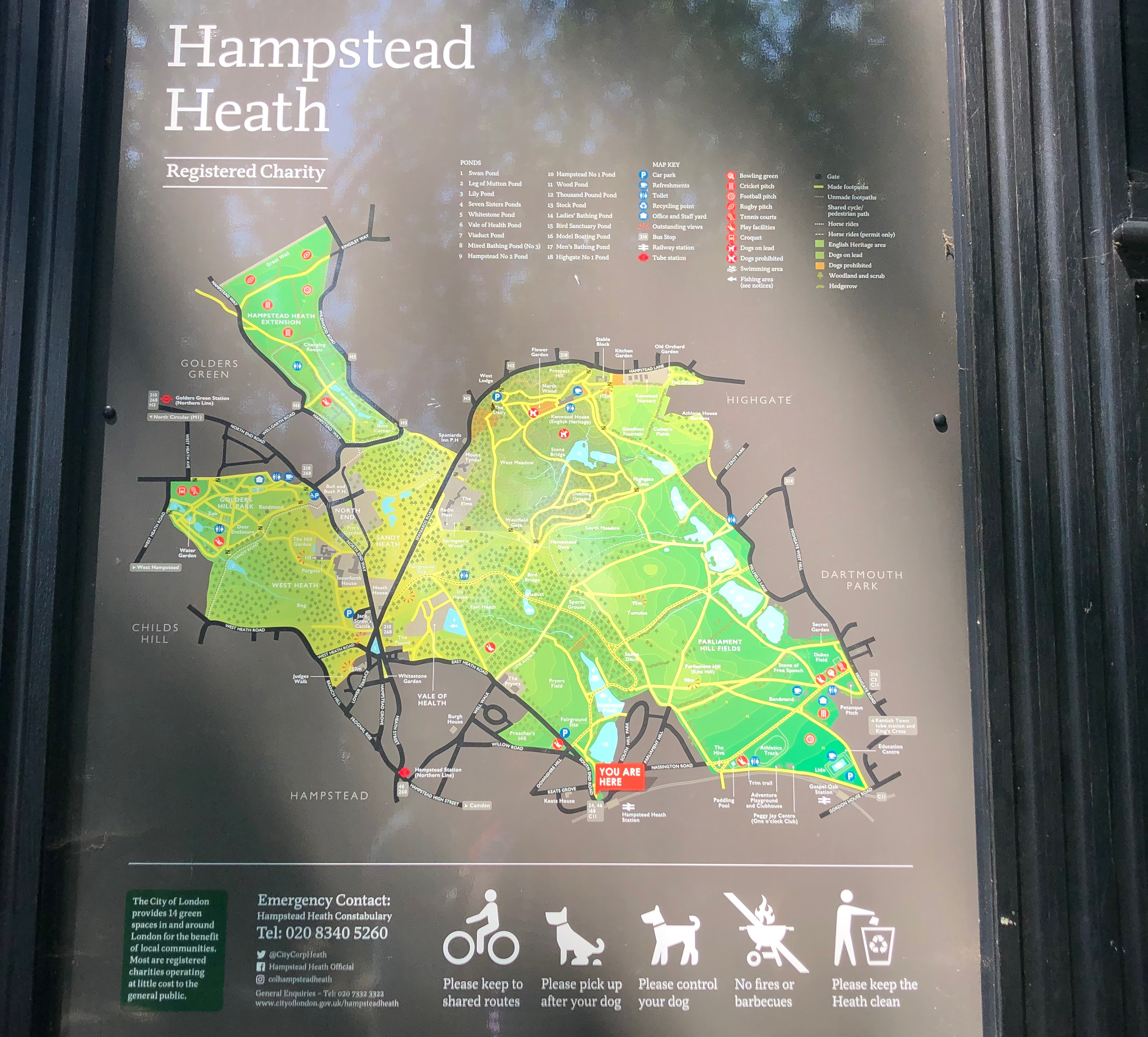 map of hampstead heath
